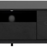 Szafka RTV Actona Seaford 140cm Czarna | Salon w Stylu Industrialnym