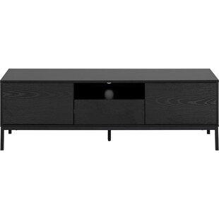 Szafka RTV Actona Seaford 140cm Czarna | Salon w Stylu Industrialnym