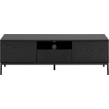Szafka RTV Actona Seaford 140cm Czarna | Salon w Stylu Industrialnym