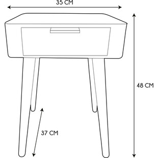 Szafka nocna Padano 35cm żółta Intesi - Nowoczesny design