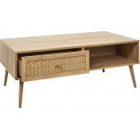 Stolik kawowy Bali | Intesi - Boho, drewno, szuflada