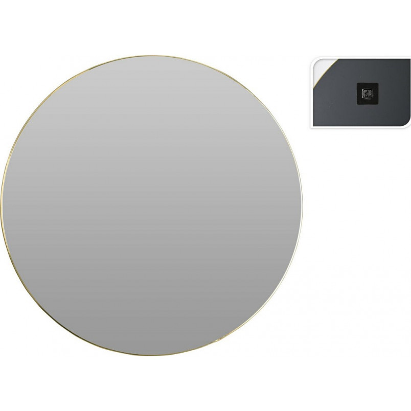 Lustro Okrągłe Glamour Afiya 50cm Złote | Intesi