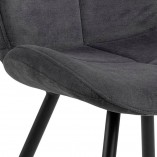 Krzesło pikowane Petri antracyt Actona - Stylowy design!