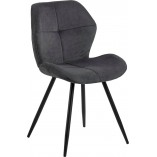 Krzesło pikowane Petri antracyt Actona - Stylowy design!