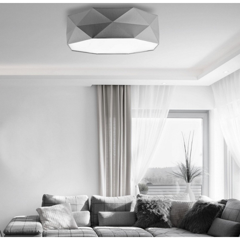 Plafon geometryczny szary Kantoor 52cm TK Lighting | Kup online